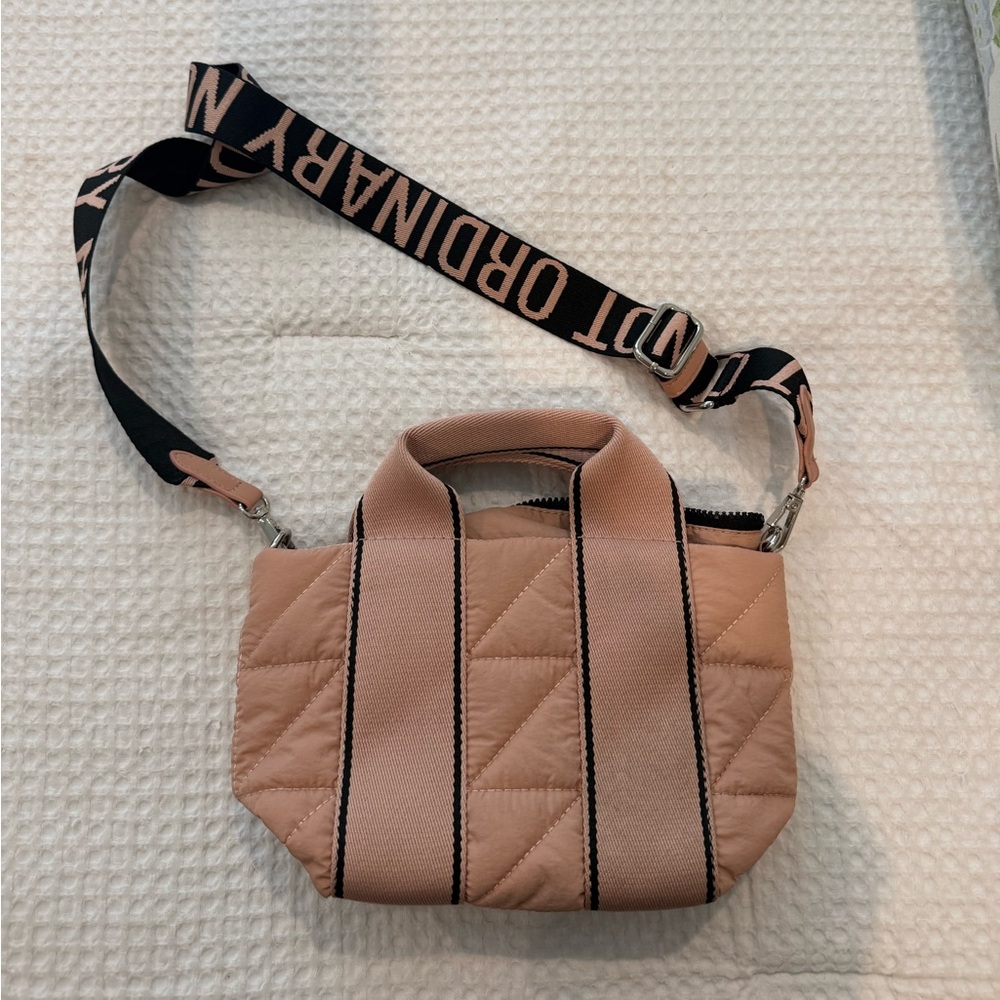 Zara Pink Quilted Crossbody Bag